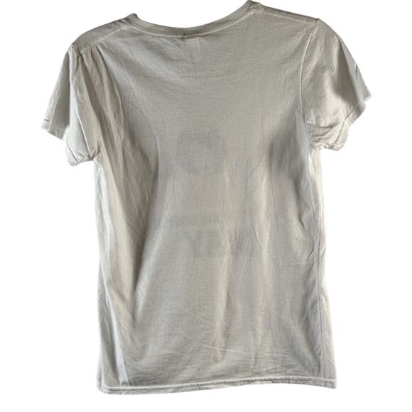 Anvil Graphic T-Shirt Black White Gold S P unique Eclectic 73-40 - Picture 2 of 10